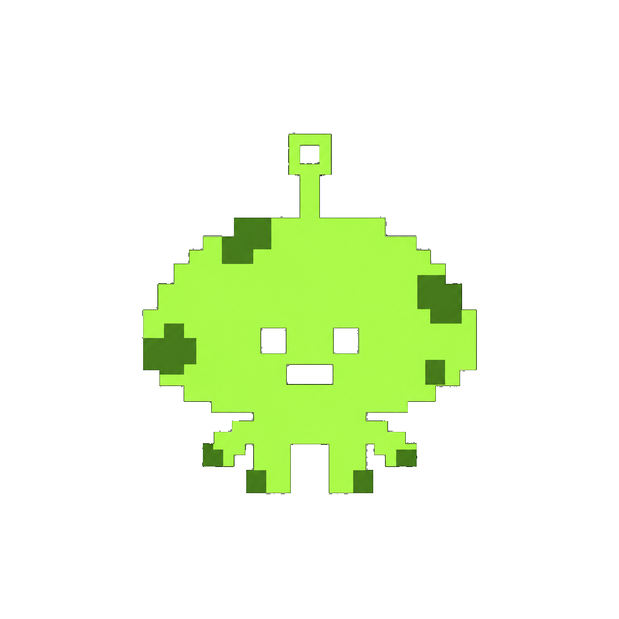 FREN, a green pixel alien